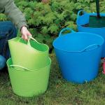 Latchini Large Flexi Tub with Handles Set of 2 Garden Tubtrugs | Multi Use Outdoor Garden Harvest Basket Storage & Bucket Ideal for Yard Gardening