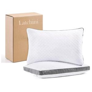 Latchini Air Flow Pillows Air Mesh Sides Maximising Airflow Preventing Overheating for a Cool Night's Sleep Hotel Pillows