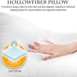 Latchini Bed Pillows Extra Soft Filling, Hotel-Quality Comfort, Bounce Back Technology, Ideal for Back and Side Sleepers Hollowfiber Premium Sleeping Pillow Set.