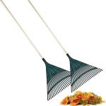 Garden Leaf Rake for Gardening, Heavy Duty, Lightweight, Detachable Garden Rake for Leaves Among Plants, Lawns and Yards Quick Clean Rake Head