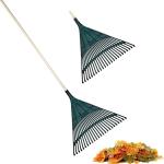 Garden Leaf Rake for Gardening, Heavy Duty, Lightweight, Detachable Garden Rake for Leaves Among Plants, Lawns and Yards Quick Clean Rake Head