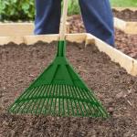 Garden Leaf Rake for Gardening, Heavy Duty, Lightweight, Detachable Garden Rake for Leaves Among Plants, Lawns and Yards Quick Clean Rake Head