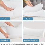 Latchini Premium Hollowfiber Filled Bolster Pillow Non-Allergenic Orthopedic Long Pillow for Side Sleeper, Back, Neck, Maternity Support Pregnancy Pillow