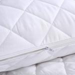 Premium Quilted Pillow Protectors, Super Soft and Comfortable Poly Cotton Fabric Zipped Pillowcase protectors, Breathable, Hypoallergenic Protective Pillow Covers