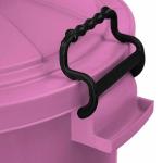 Latchini 50L Litre Outdoor Bin Large Heavy-Duty Weather Resistant and Food Grade Plastic Dustbin Trash Can Garbage Bin with 2 Clip Locking Lid for Indoor & Outdoor Storage