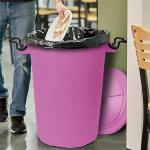 Latchini 50L Litre Outdoor Bin Large Heavy-Duty Weather Resistant and Food Grade Plastic Dustbin Trash Can Garbage Bin with 2 Clip Locking Lid for Indoor & Outdoor Storage