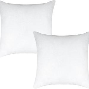 Latchini White Cushion Inners, Premium Hollow-fiber Fluffy Cushion Pads, Bounce Back Cushion Inserts for Sofa